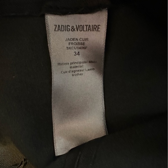 Zadig & Voltaire Jaden Crinkled leather Skirt - Picture 11 of 11